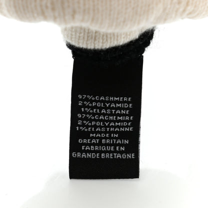 Chanel Cashmere Quilted CC Gloves Black 4 of 4