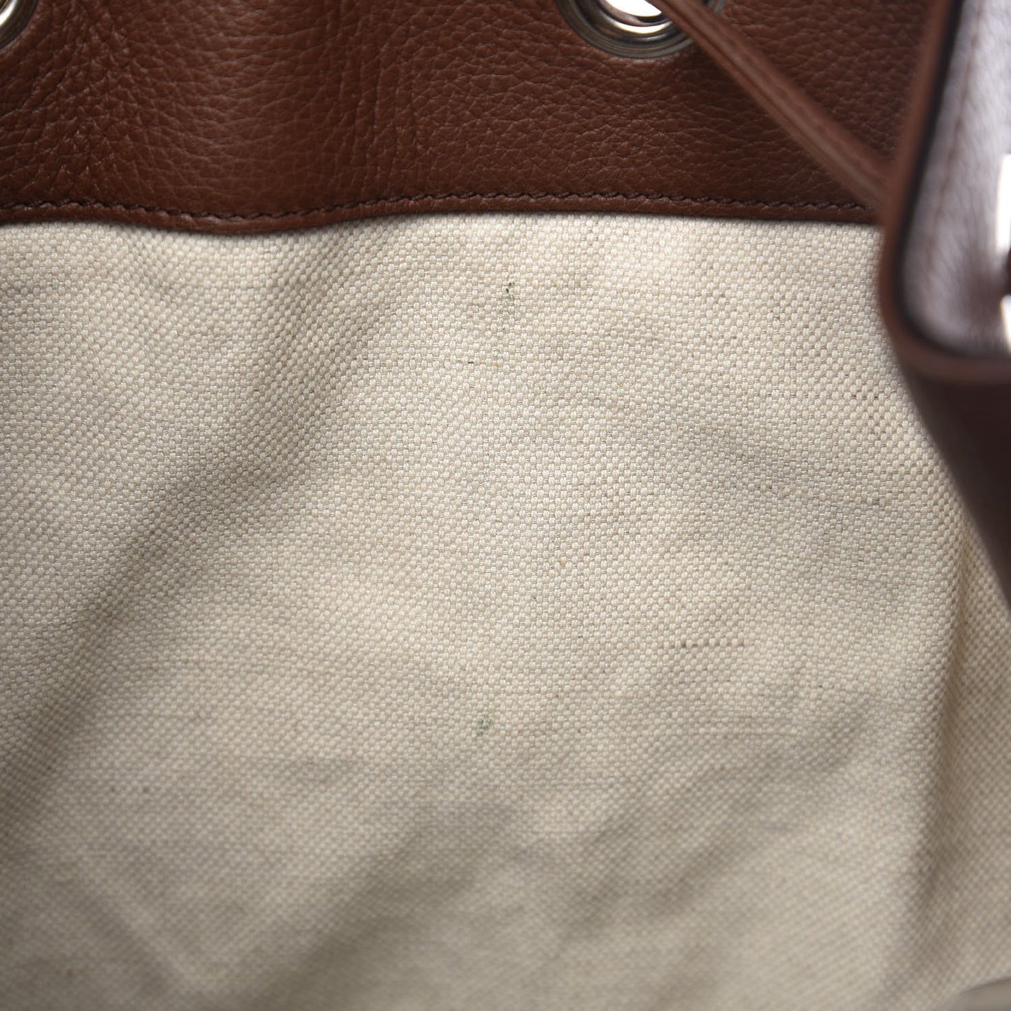 Pebbled Calfskin Large Soho Drawstring Backpack Brown