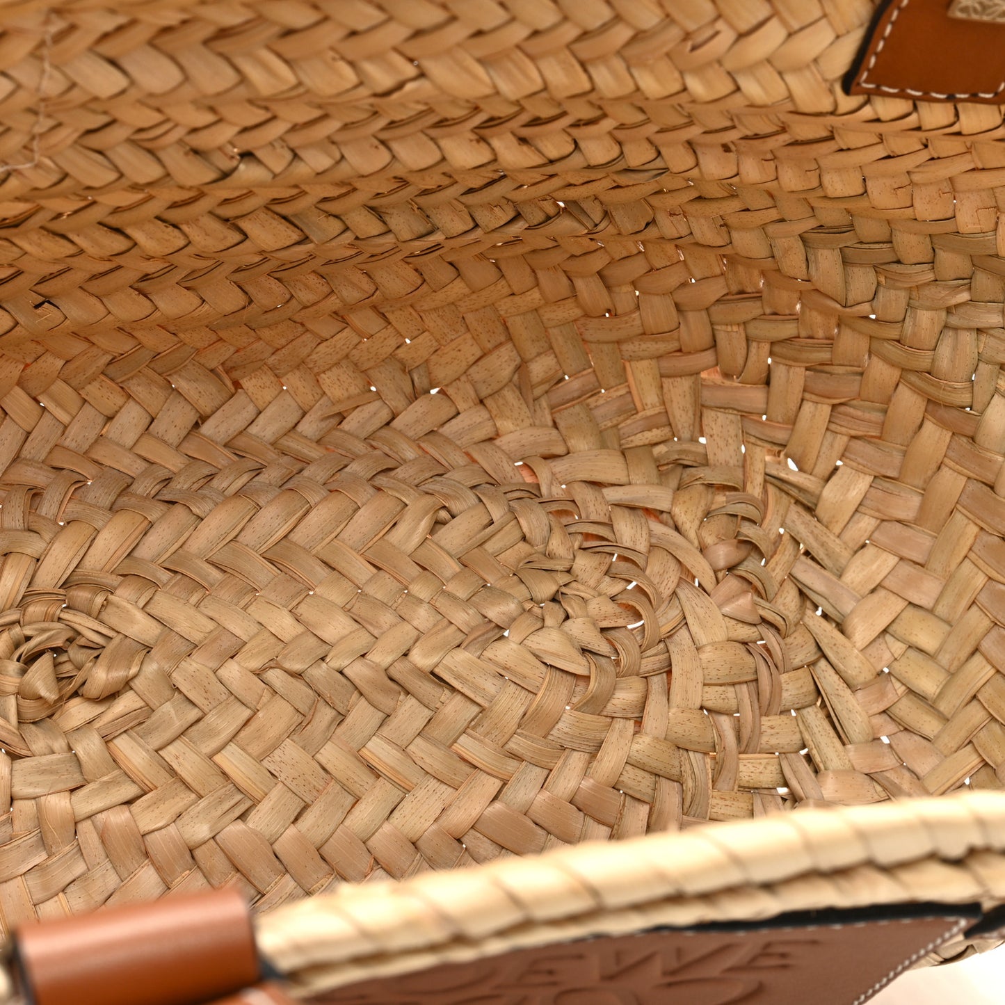 Raffia Small Basket Tote Bag Natural Tan