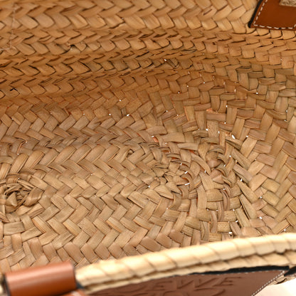 Loewe Raffia Small Basket Tote Bag Natural Tan 5 of 8