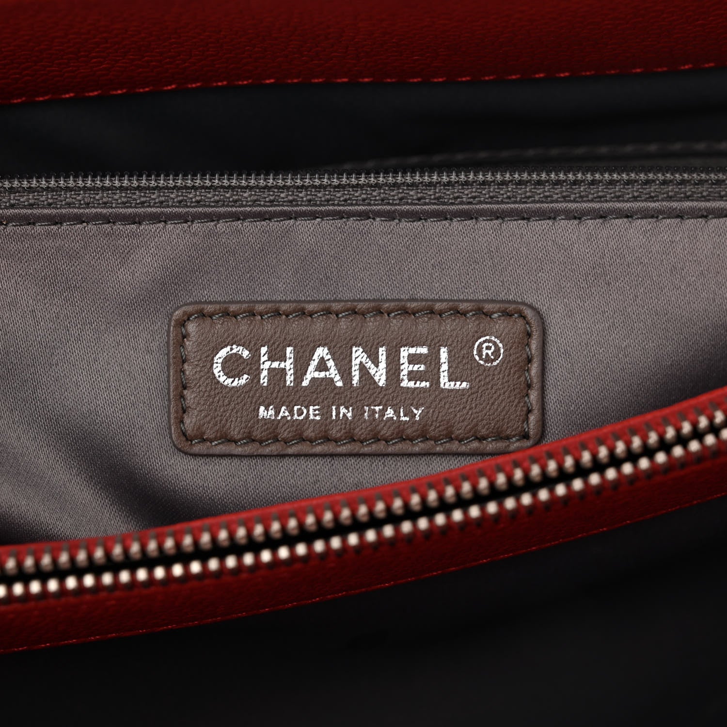 Chanel Caviar Quilted XL Grand Shopping Tote GST Red 6 of 12