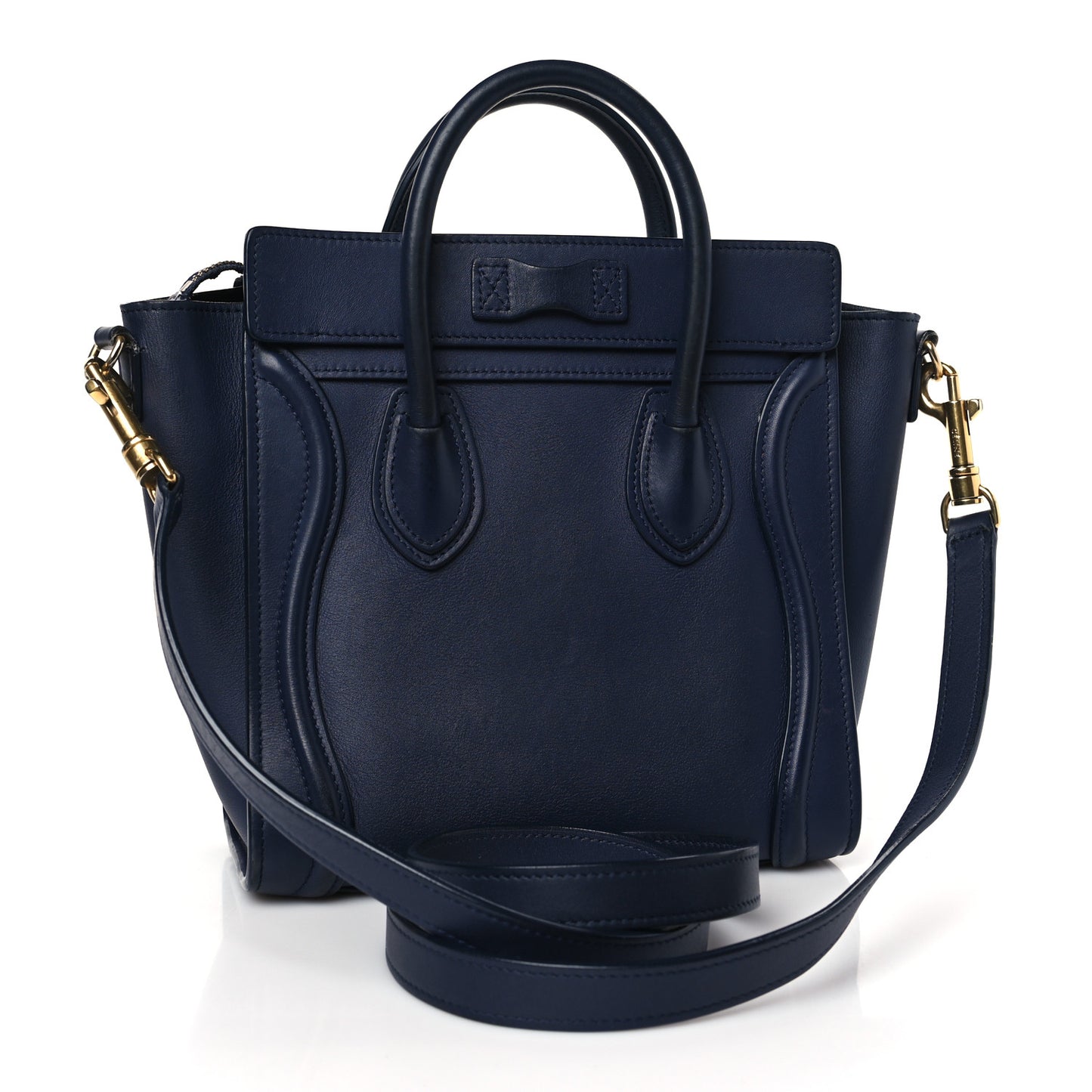 Smooth Calfskin Nano Luggage Navy Blue