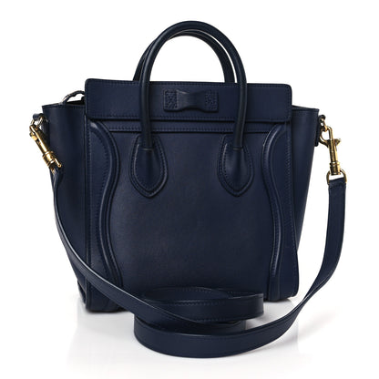 Celine Smooth Calfskin Nano Luggage Navy Blue 3 of 13