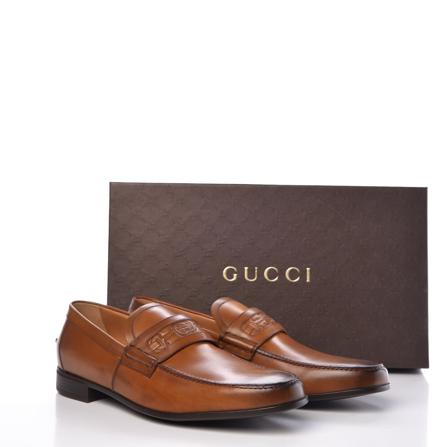 Gucci Calfskin Mens Interlocking G Loafers 8 Cuir 10 of 10
