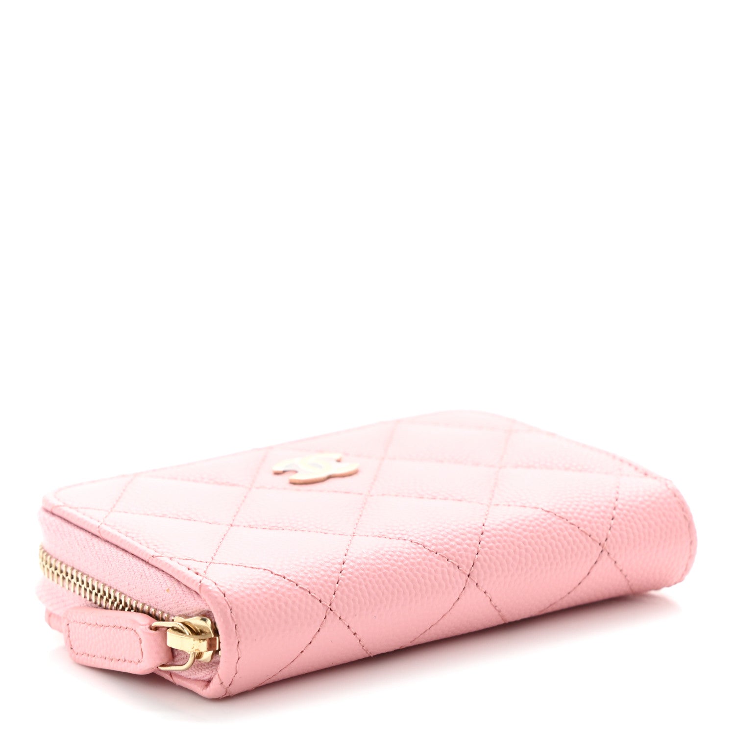 Chanel Caviar Quilted Zip Coin Purse Light Pink 4 of 10