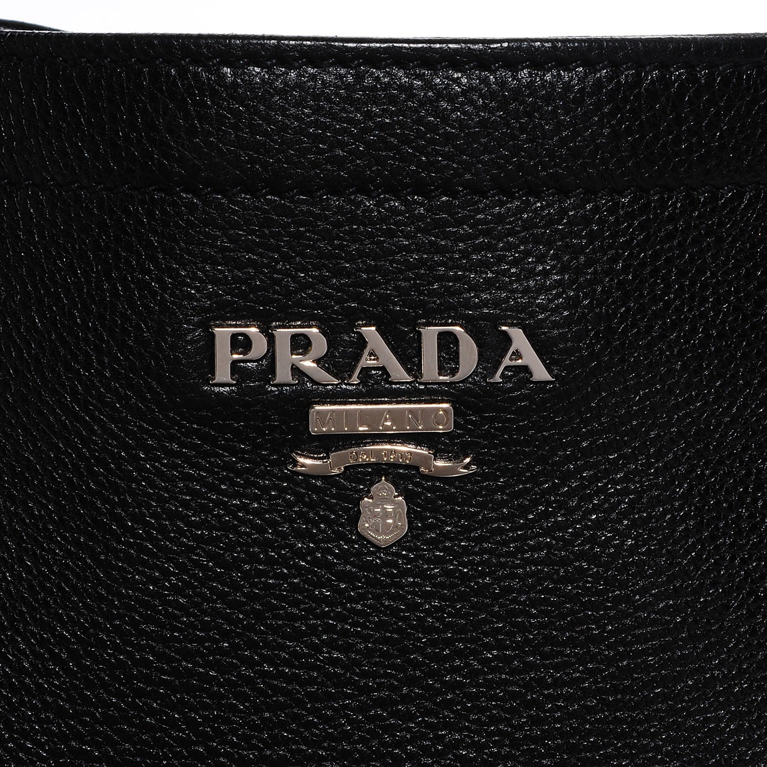 Prada Vitello Daino Shoulder Bag Black 2 of 10