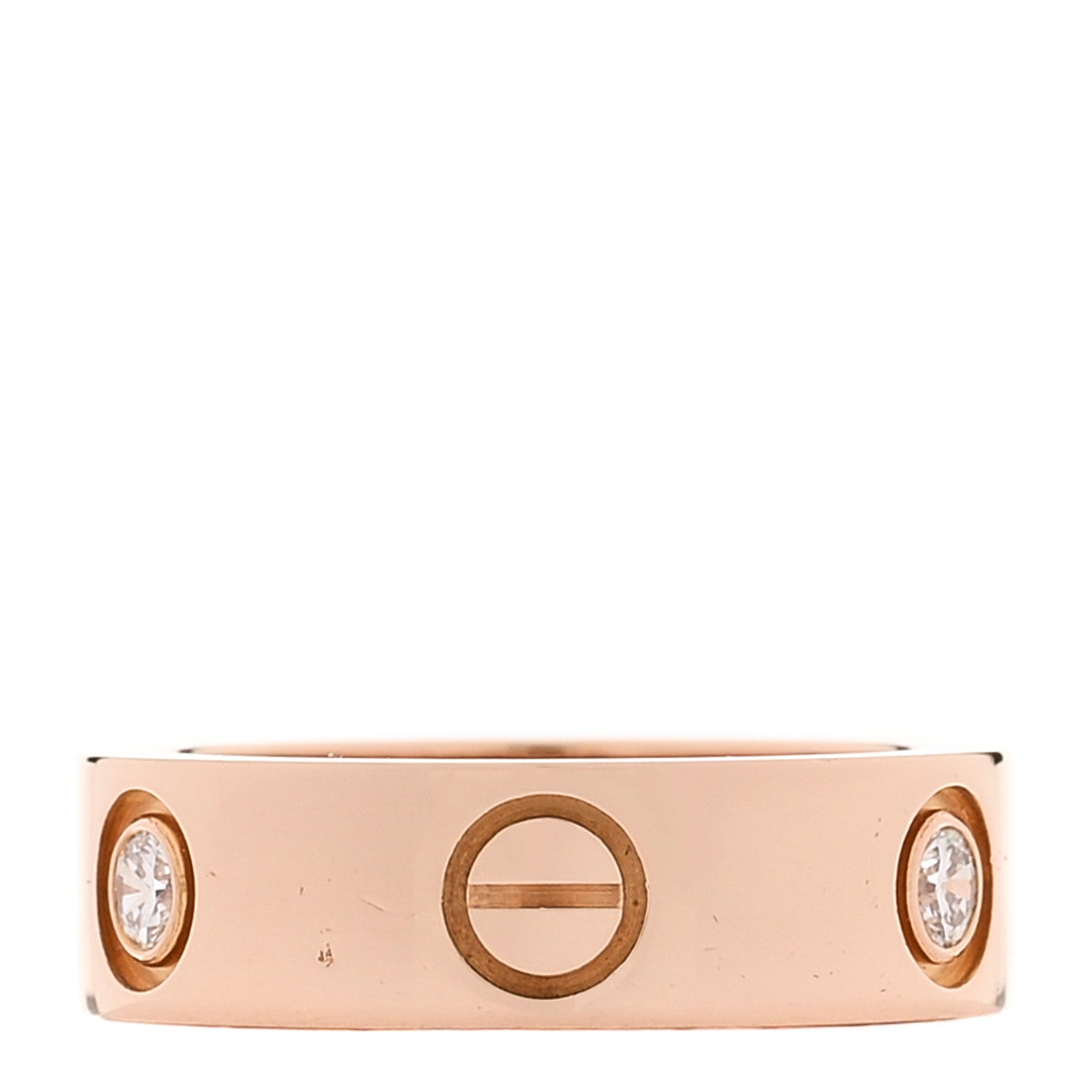 Cartier 18K Pink Gold 3 Diamond 5.5mm LOVE Ring 49 4.75 1 of 4