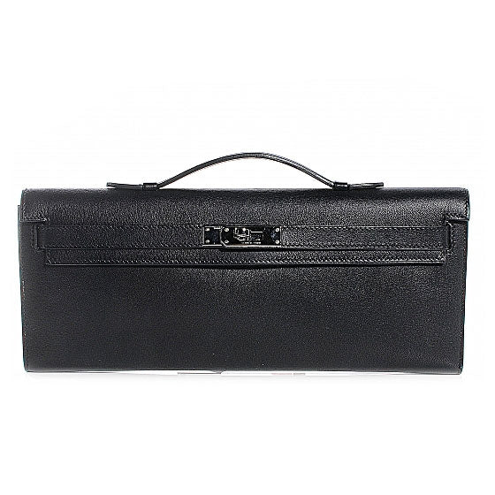 Hermes Swift Kelly Cut Clutch Pochette Black 1 of 8