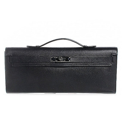 Hermes Swift Kelly Cut Clutch Pochette Black 1 of 8
