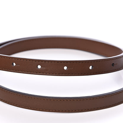 Gucci Calfskin Horsebit Skinny Belt 90 36 Brown 6 of 7