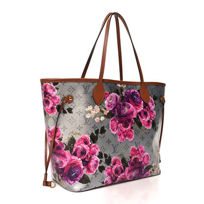 Louis Vuitton Metallic Monogram LV Garden Neverfull MM Silver 4 of 10