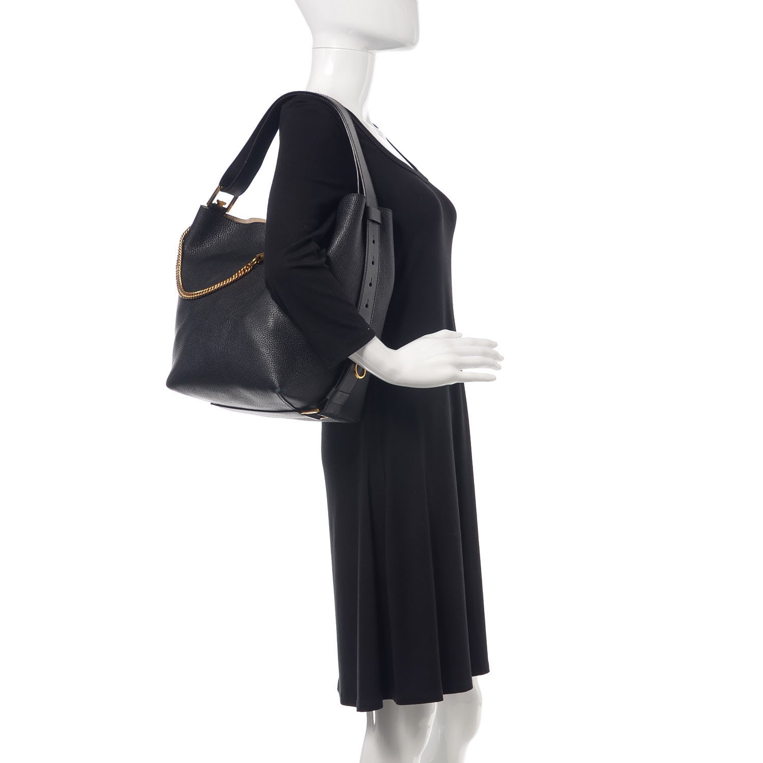 Givenchy Grained Calfskin GV Bucket Bag Black 2 of 9