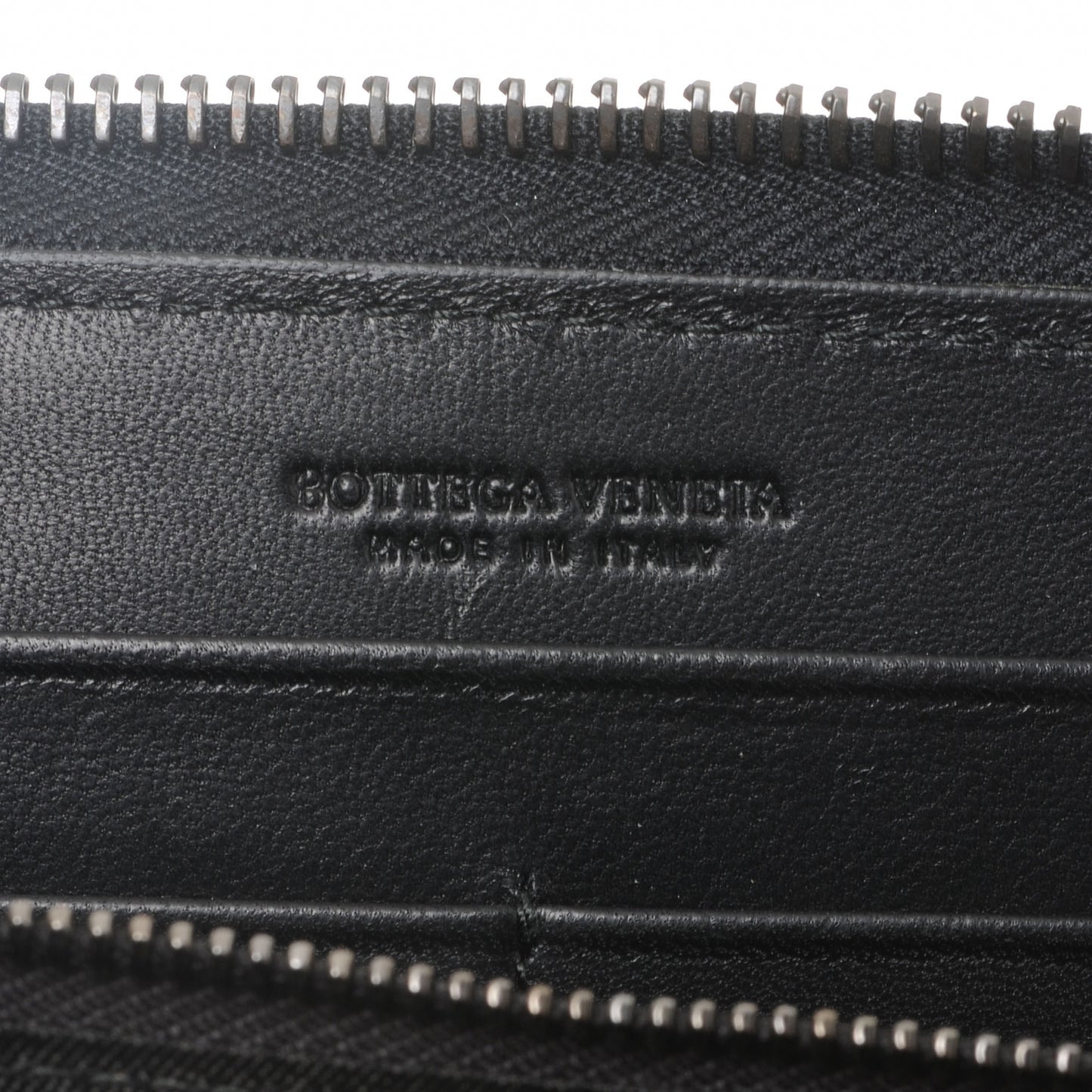 Nappa Intrecciato Zip Around Wallet Black