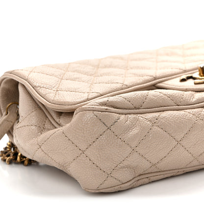 Chanel Crumpled Grained Calfskin Quilted Small Shiva Flap Beige 9 of 10