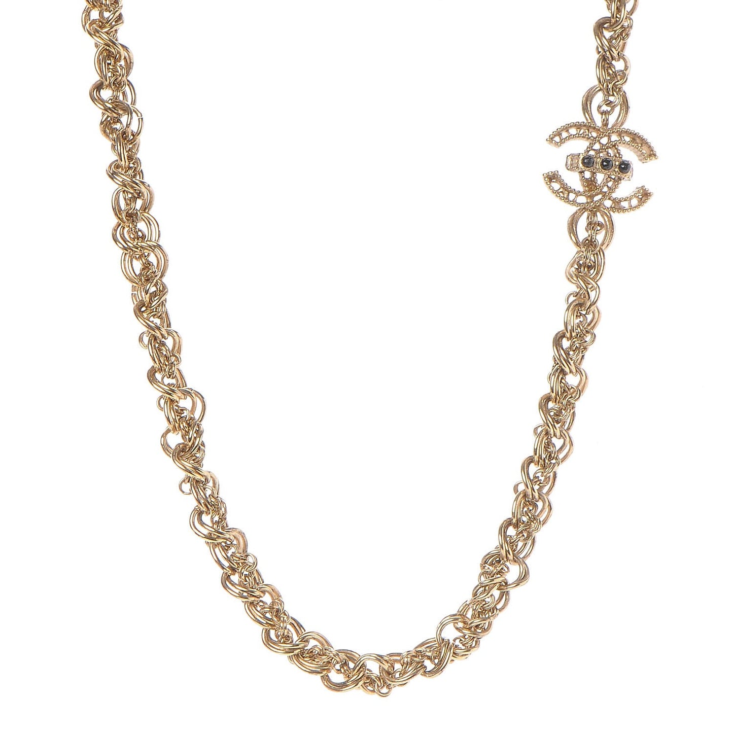 Chain CC Short Necklace Gold