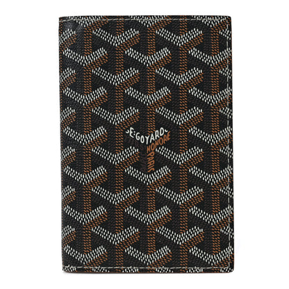 Goyard Goyardine Grenelle Passport Wallet Black Gold 1 of 6