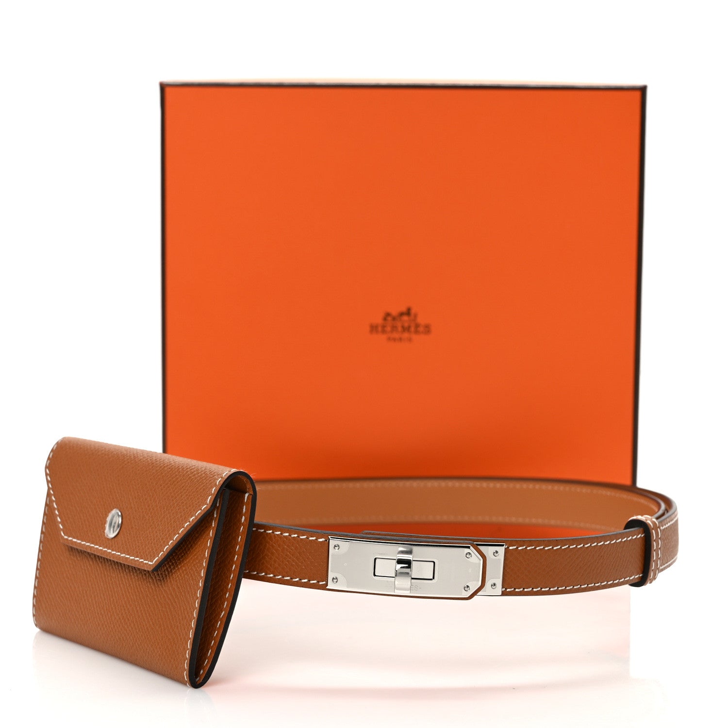 Hermes Epsom Kelly Pocket Belt Gold 6 of 6