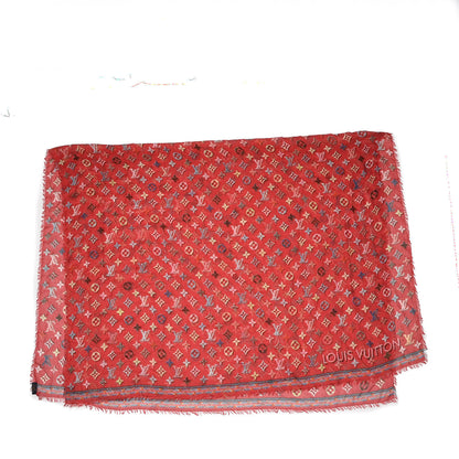 Louis Vuitton Silk Pop Monogram Stole Flamingo 3 of 5