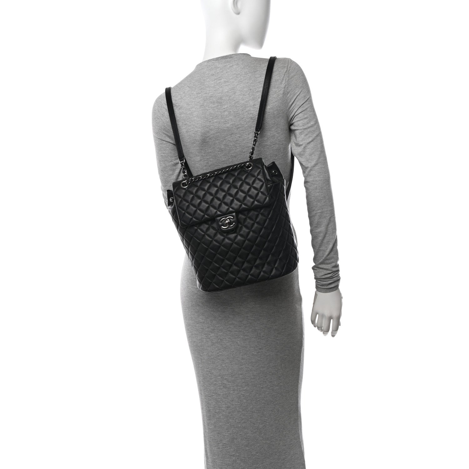 Chanel Lambskin Quilted Large Urban Spirit Backpack Black 2 of 10