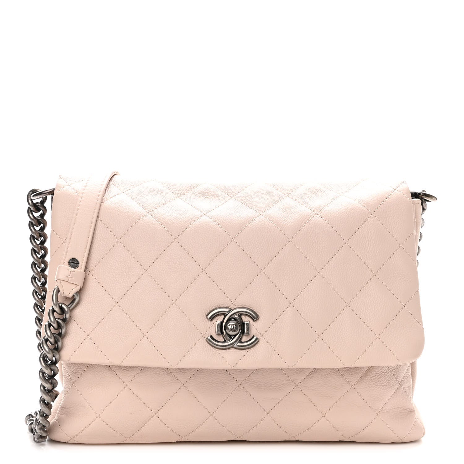 Chanel Calfskin Quilted Couture Messenger Light Pink 1 of 10
