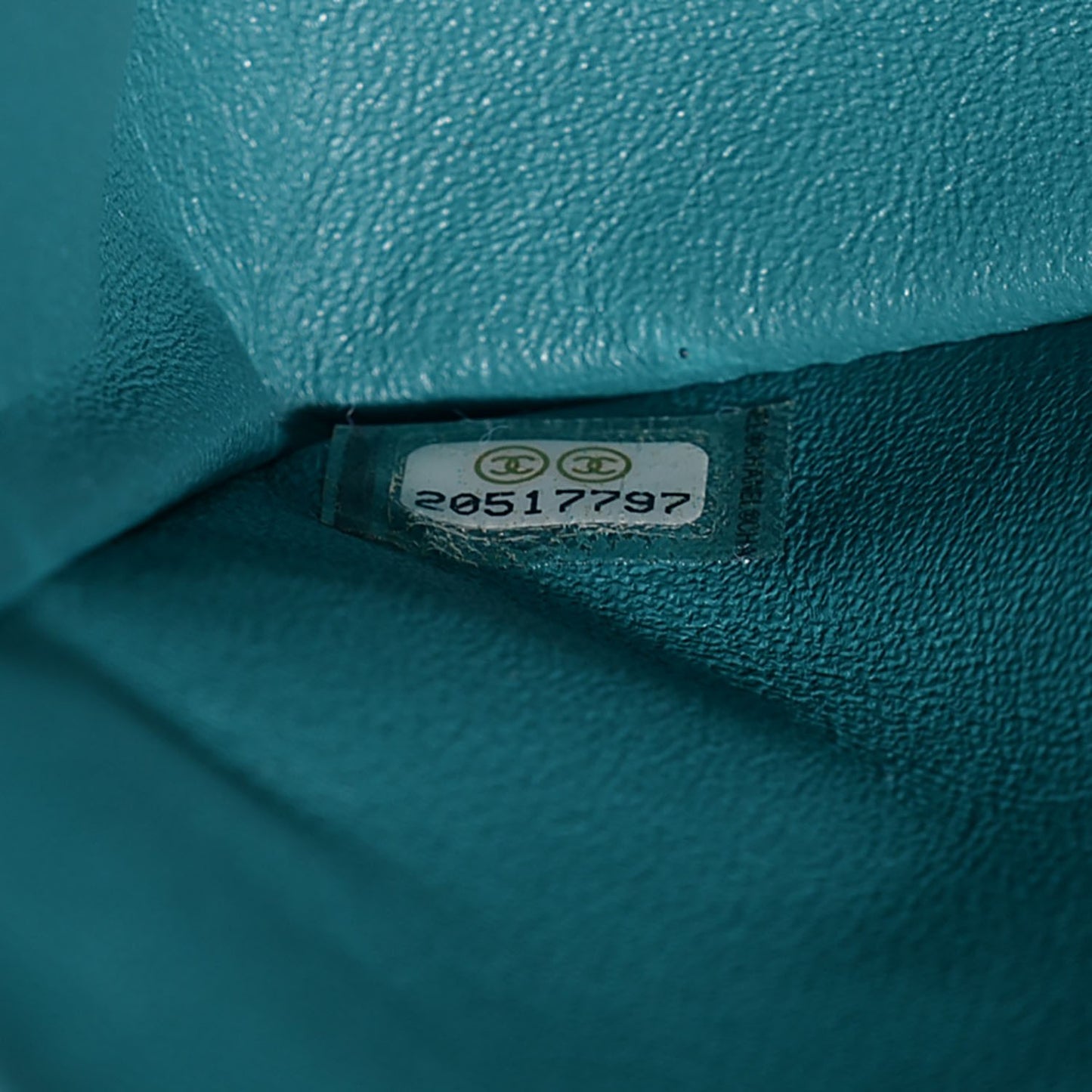 Lambskin Quilted Medium Double Flap Turquoise