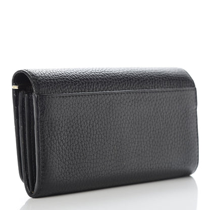 Burberry Grain Calfskin Continental Wallet Black 3 of 14