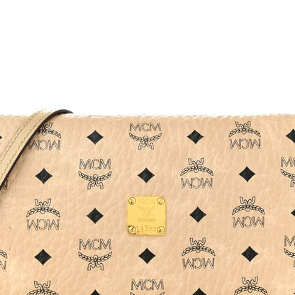 MCM Visetos Chain Wallet Crossbody Beige 8 of 12
