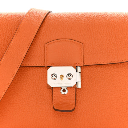 Hermes Togo Sac A Depeches 21 Messenger Bag Orange 7 of 9