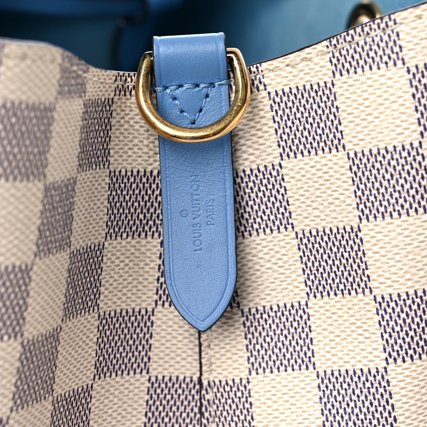 Damier Azur Neonoe MM Bleuet