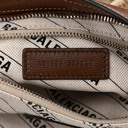 Balenciaga X GUCCI GG Monogram Azalea Calfskin Neo Classic Silver Hardware Medium City Beige Ebony Brown Sugar 8 of 11