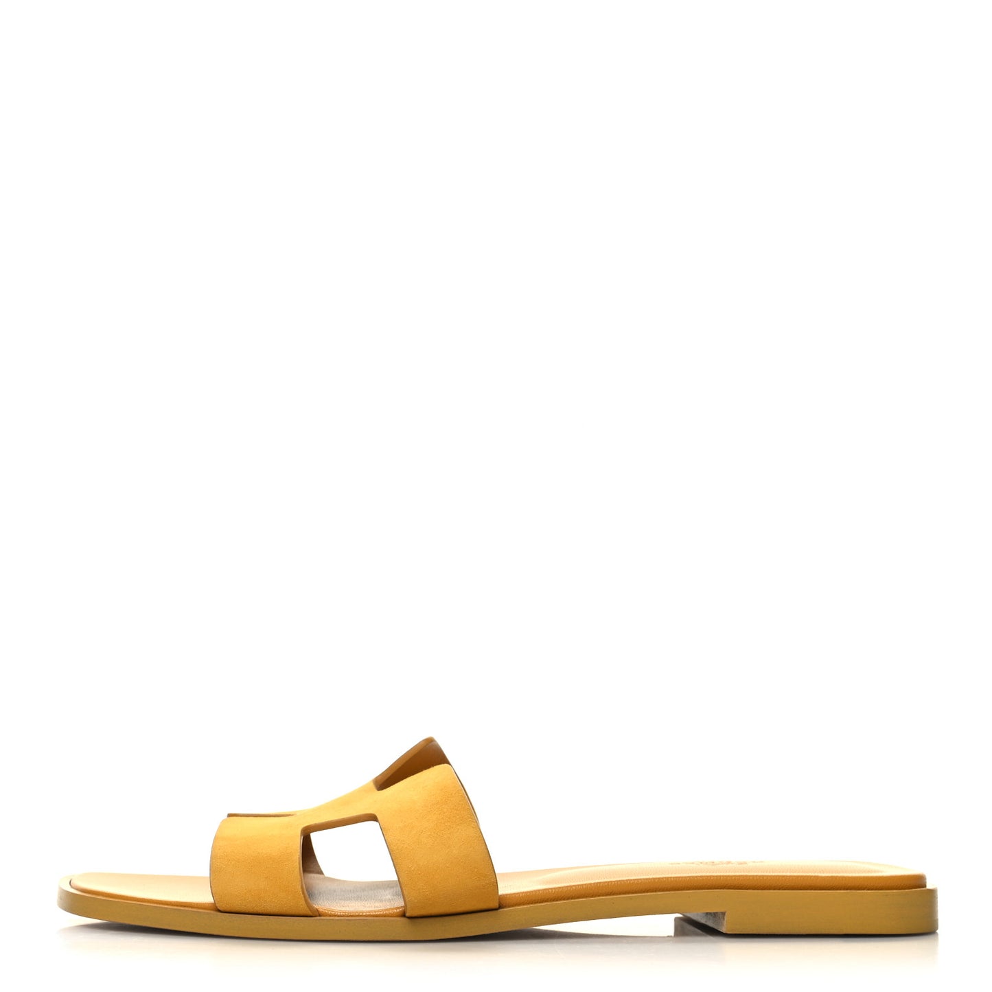 Suede Goatskin Oran Sandals 39.5 Jaune Sable