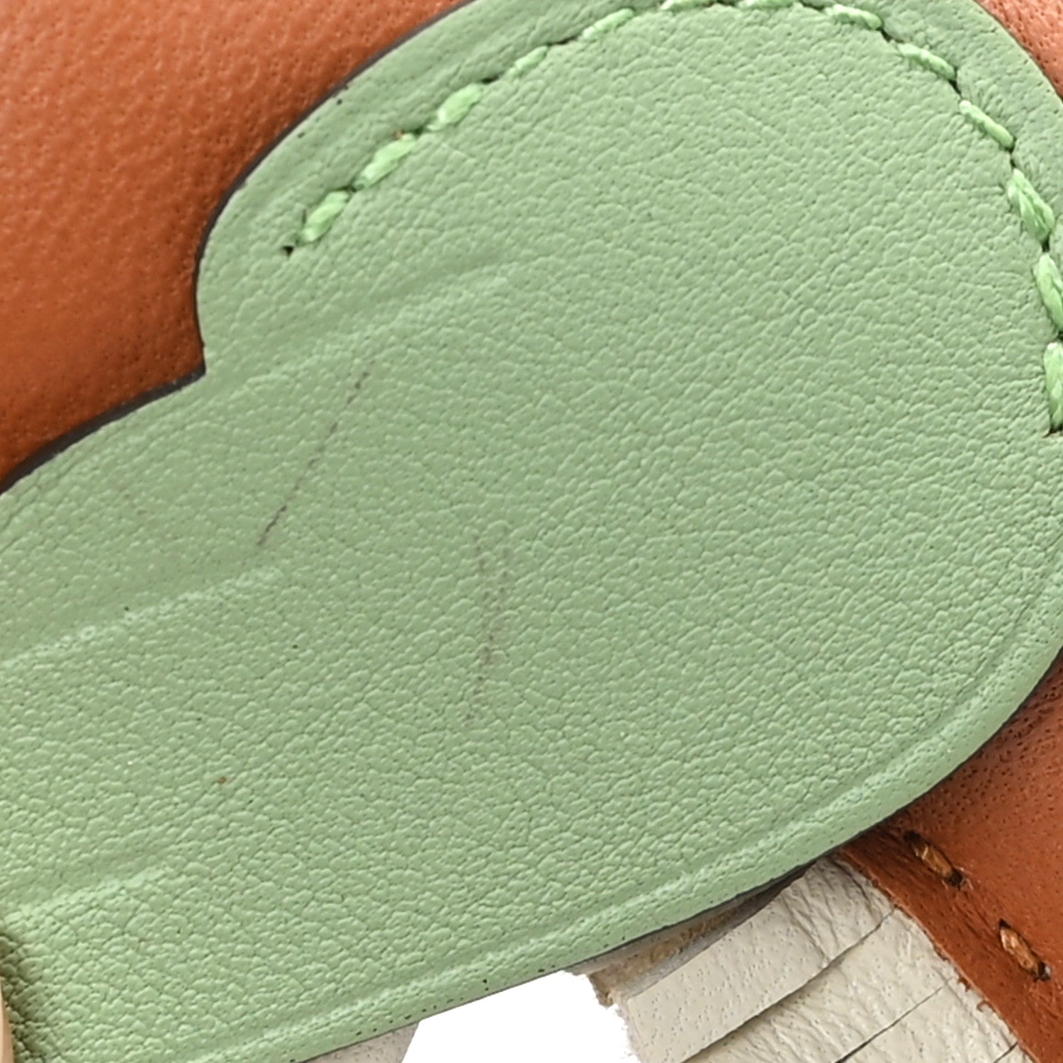 Hermes Milo Lambskin Grigri Rodeo Pegase Horse Bag Charm PM Craie Gold Vert Criquet 5 of 5