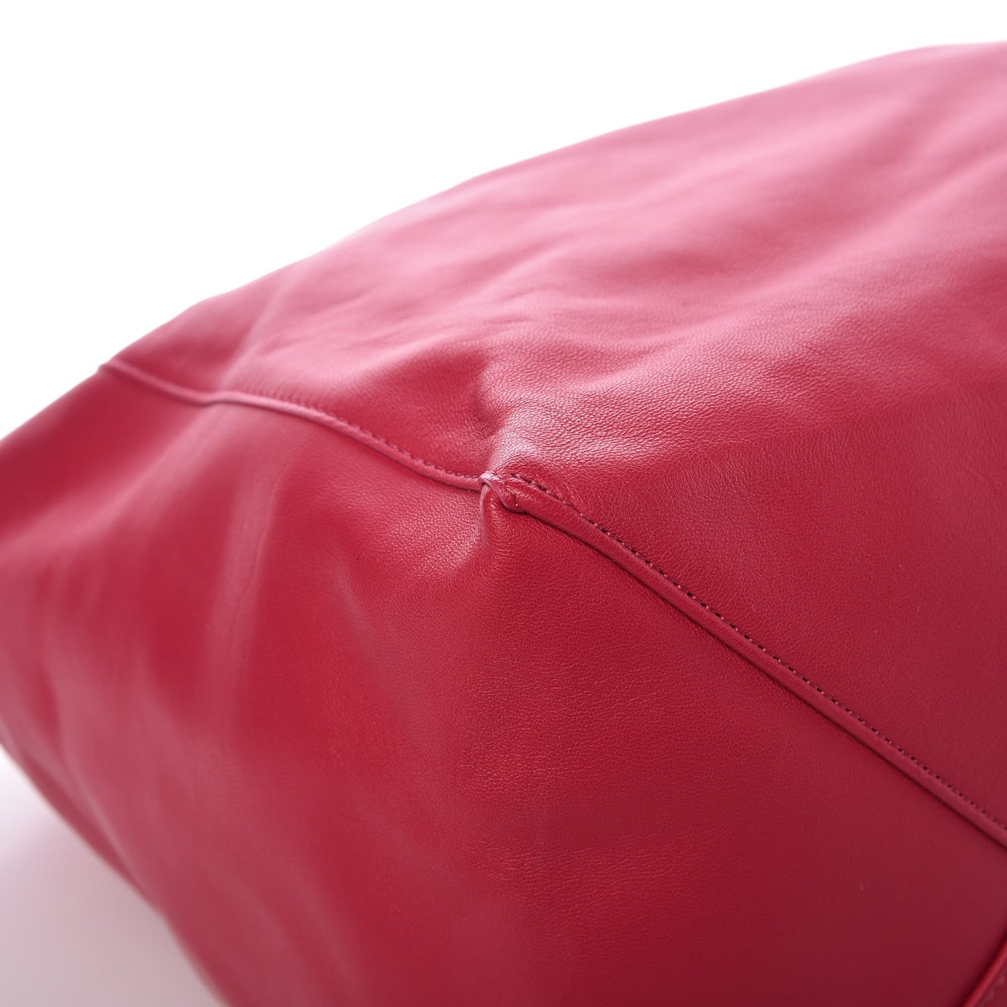 Lambskin Horizontal Cabas Fuchsia