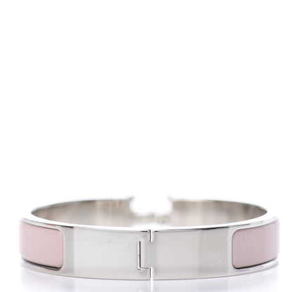 Hermes Enamel Narrow Clic Clac H Bracelet PM Rose Candeur 4 of 5