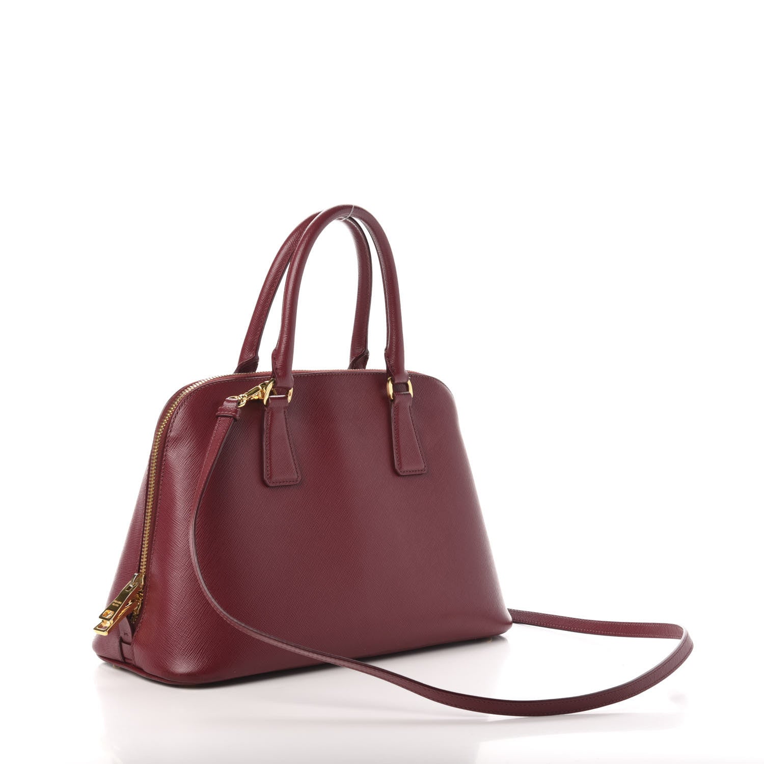 Prada Saffiano Lux Medium Promenade Tote Cherry 4 of 13