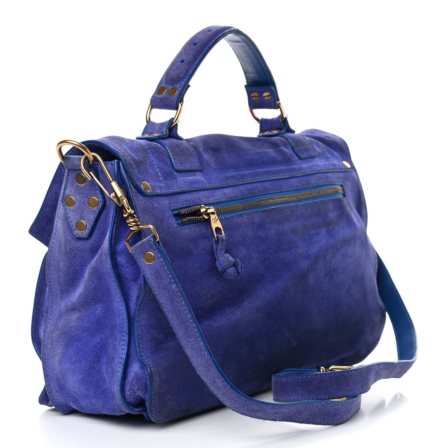 Suede Medium PS1 Satchel Royal Blue