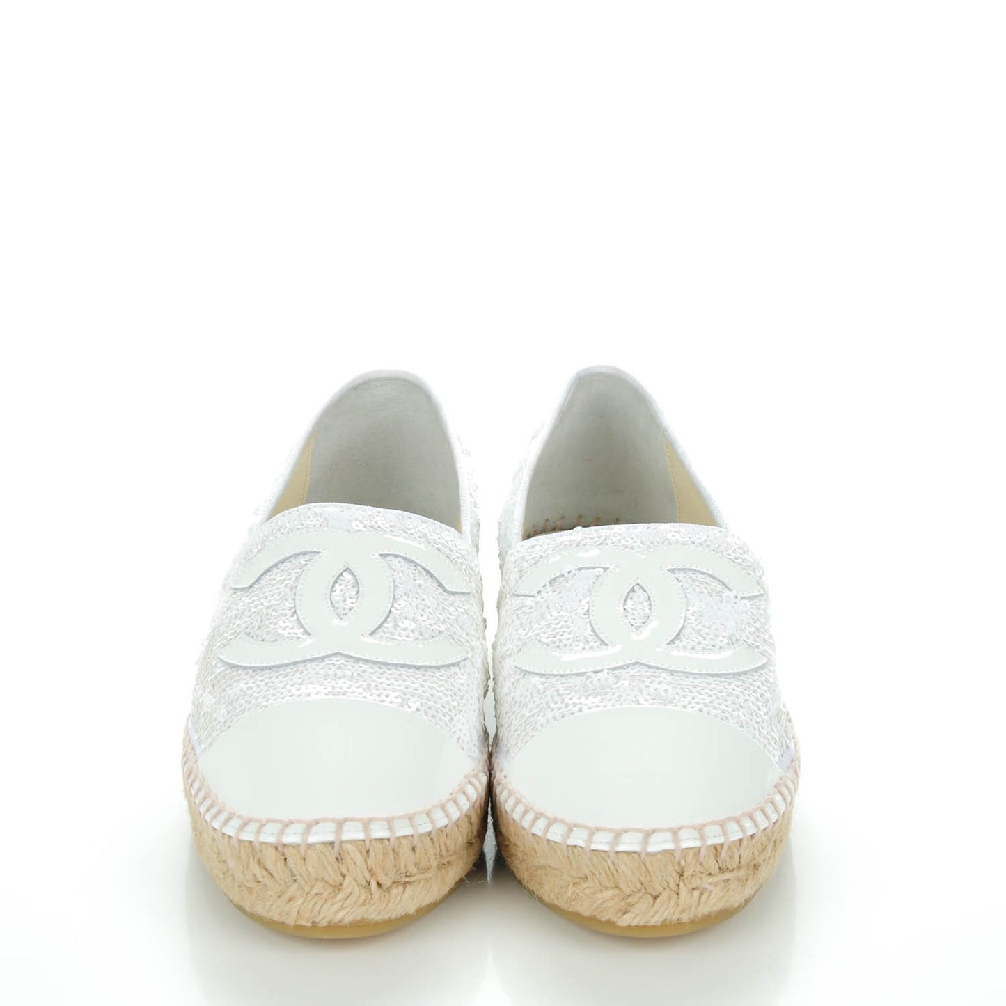Patent Sequin CC Espadrilles 39 White