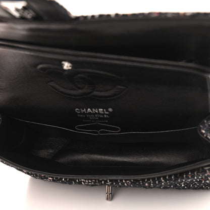 Chanel Tweed Quilted Medium Double Flap Black 5 of 10