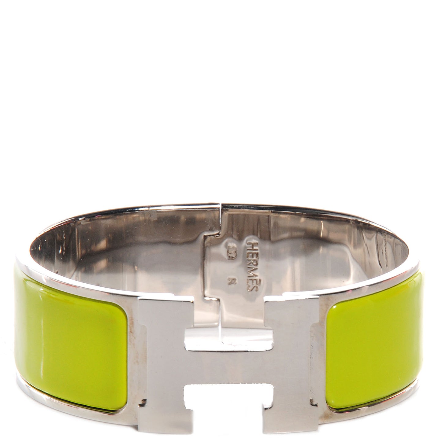 Enamel Wide Clic Clac H Bracelet PM Vert Anis