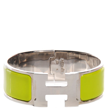 Hermes Enamel Wide Clic Clac H Bracelet PM Vert Anis 1 of 5