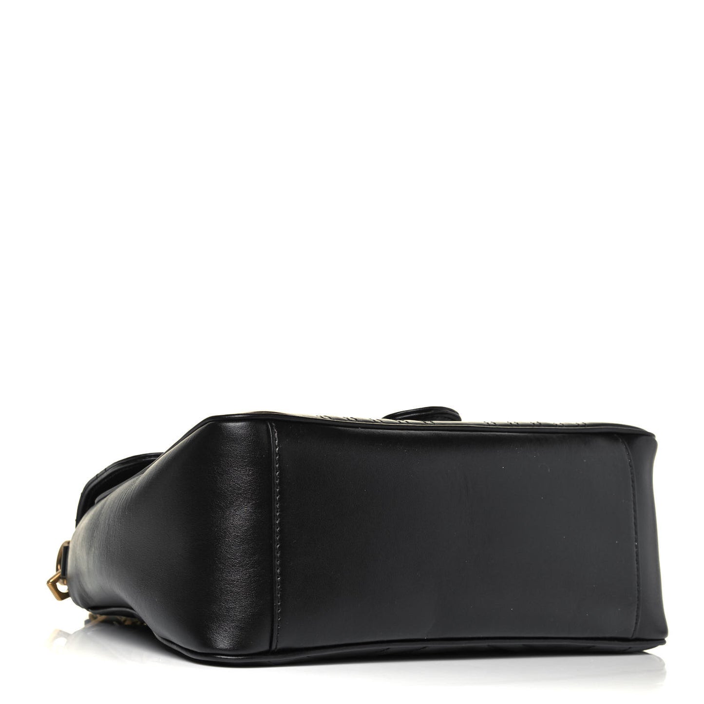 Calfskin Matelasse Small GG Marmont Top Handle Shoulder Bag Black