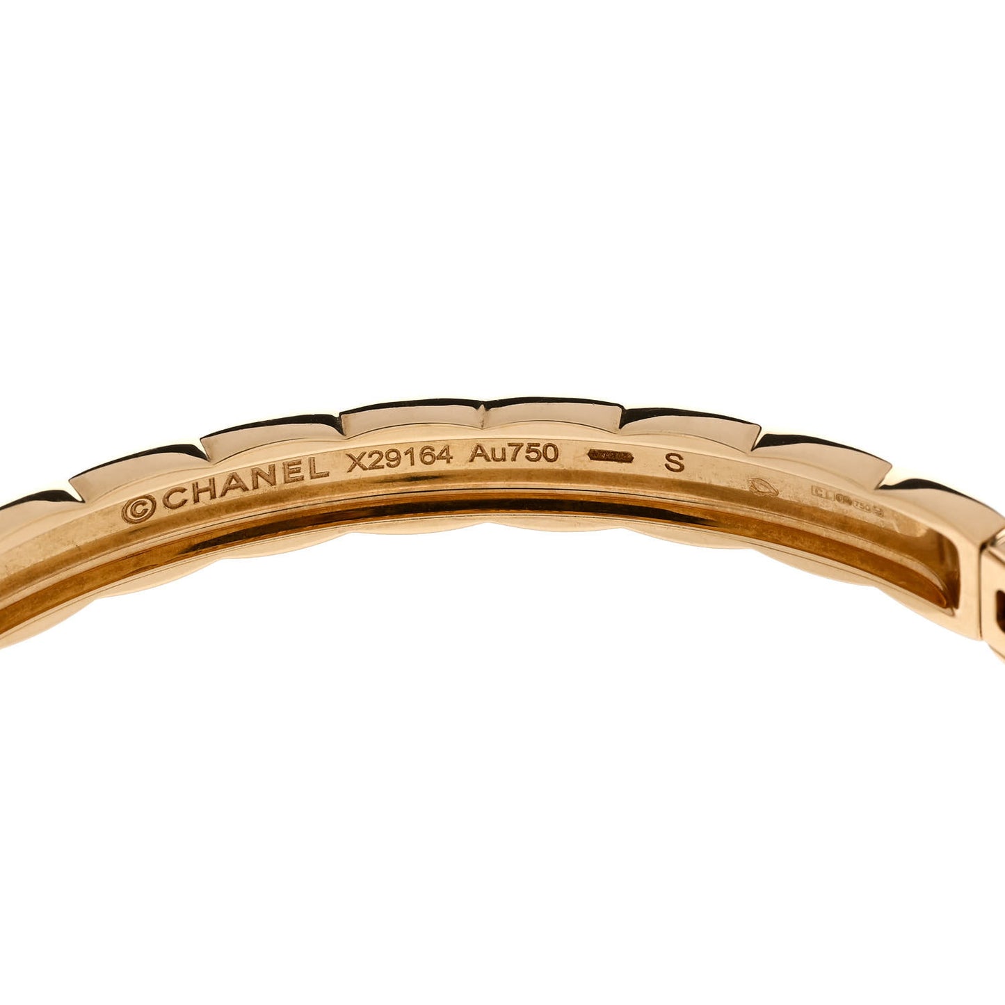 18K Yellow Gold Coco Crush Bangle Bracelet S