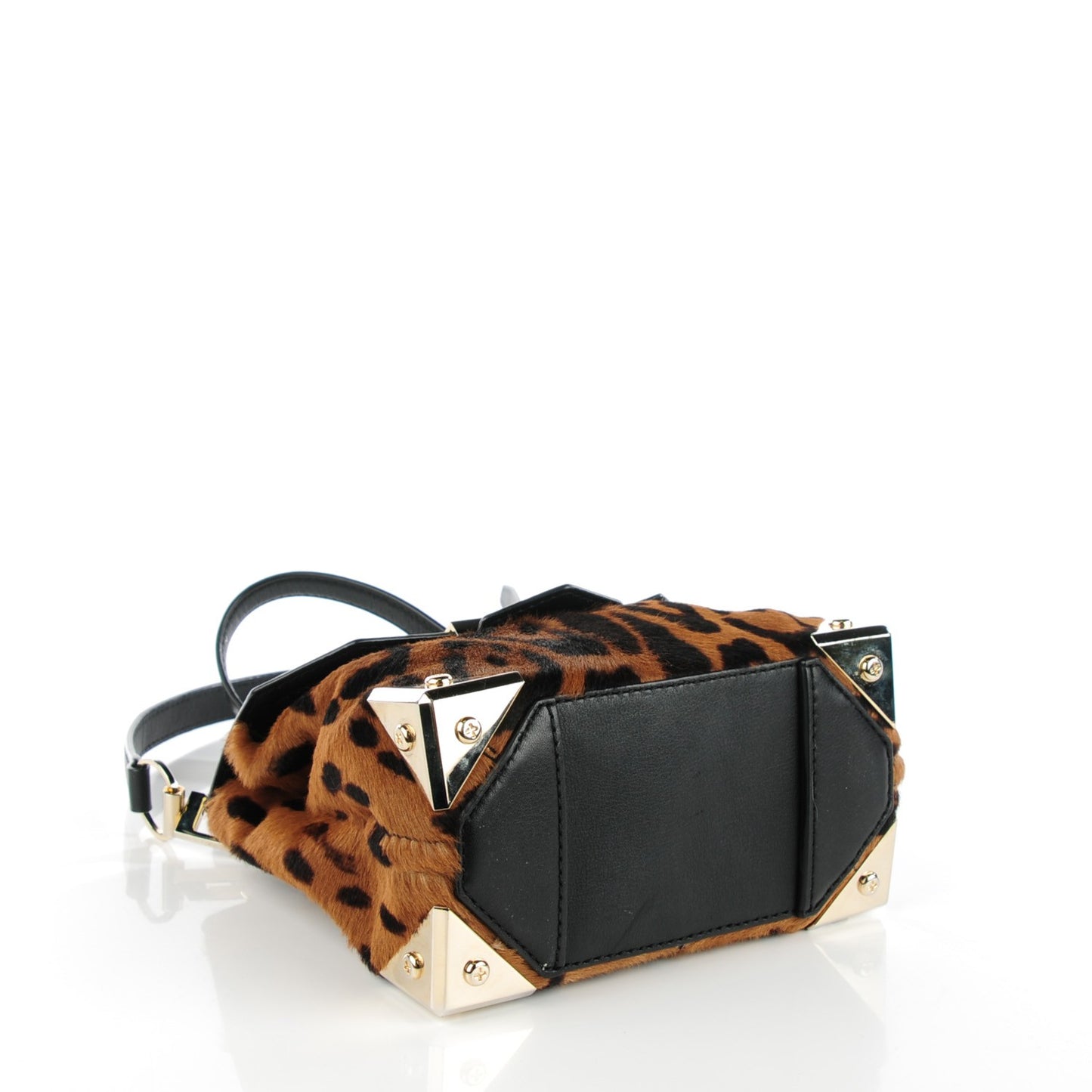Leopard Calf hair Small Marion Black Silver Hardware