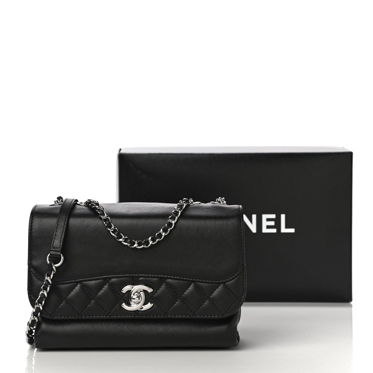 Chanel Calfskin Mini Tramezzo Flap Black 11 of 11