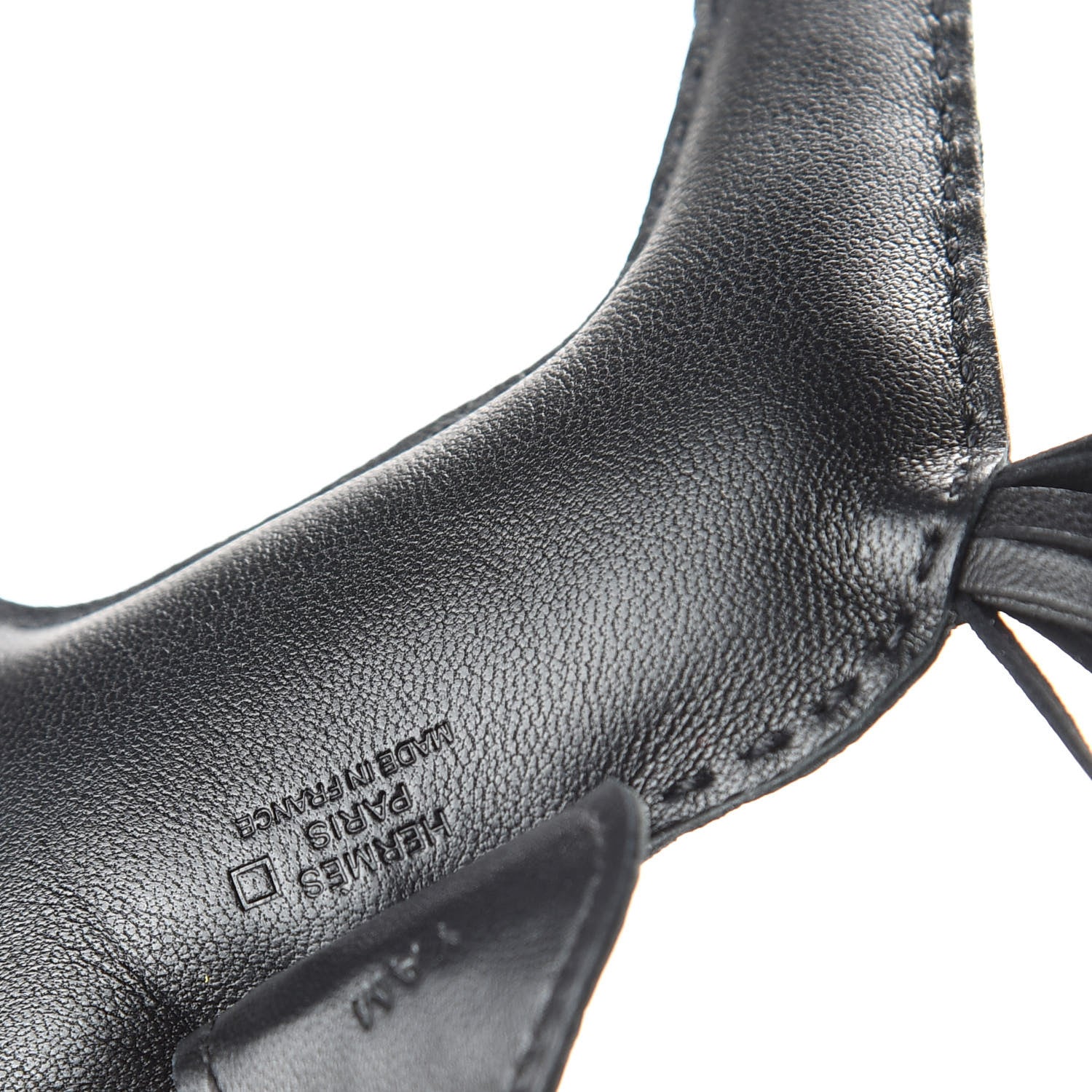 Hermes Milo Lambskin Matte Alligator Touch Grigri Rodeo Horse Bag Charm MM So Black 3 of 4