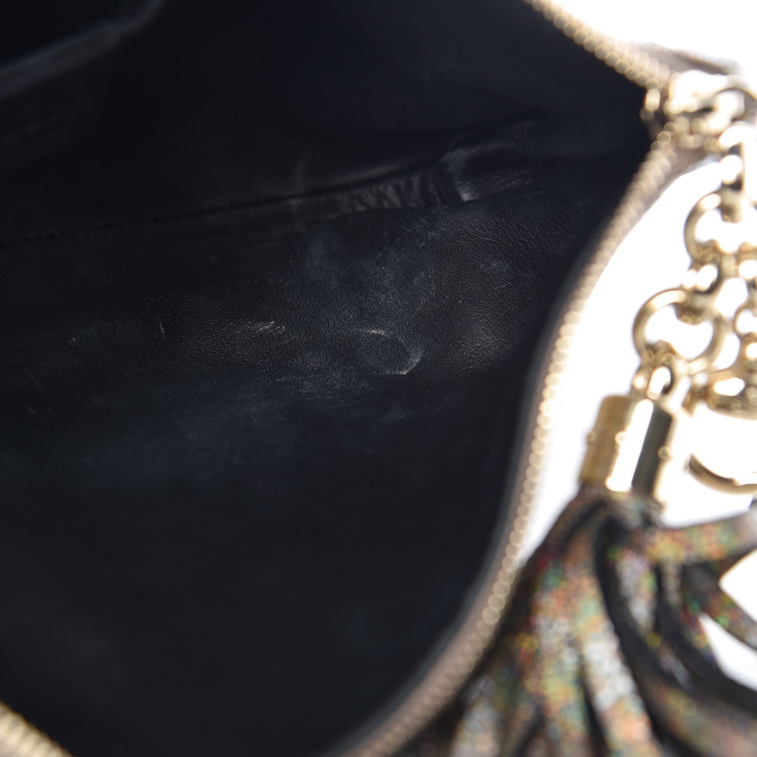 Gucci Metallic Crackled Calfskin Sienna Small Clutch Gold 10 of 10