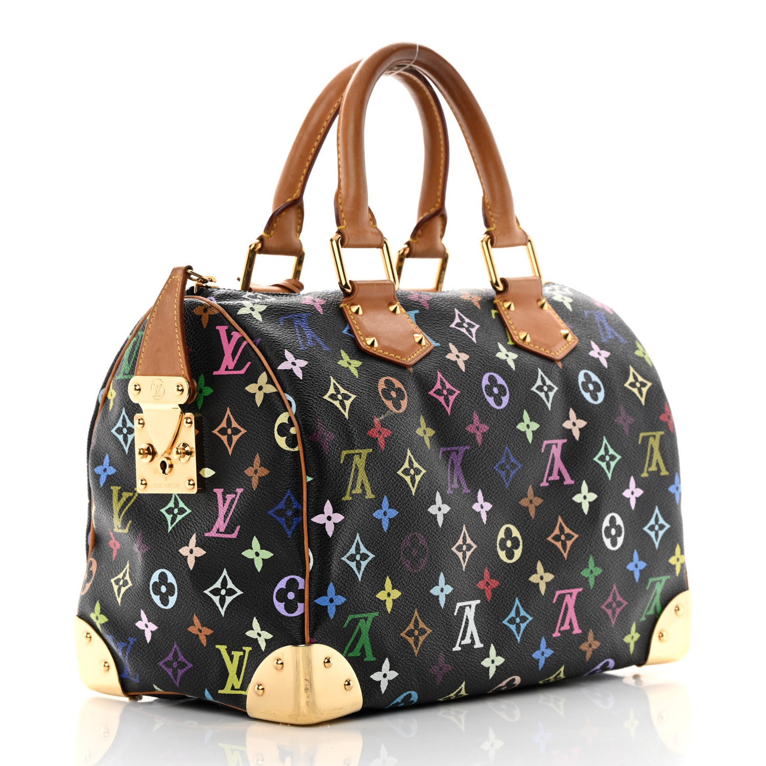 Louis Vuitton Monogram Multicolor Speedy 30 Black 3 of 17