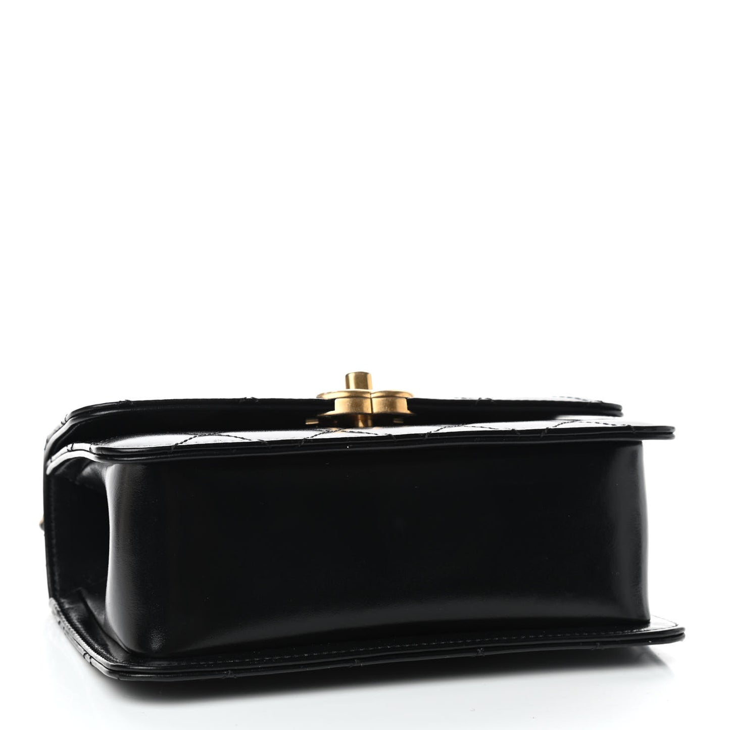 Calfskin Quilted Mini Perfect Fit Flap Black