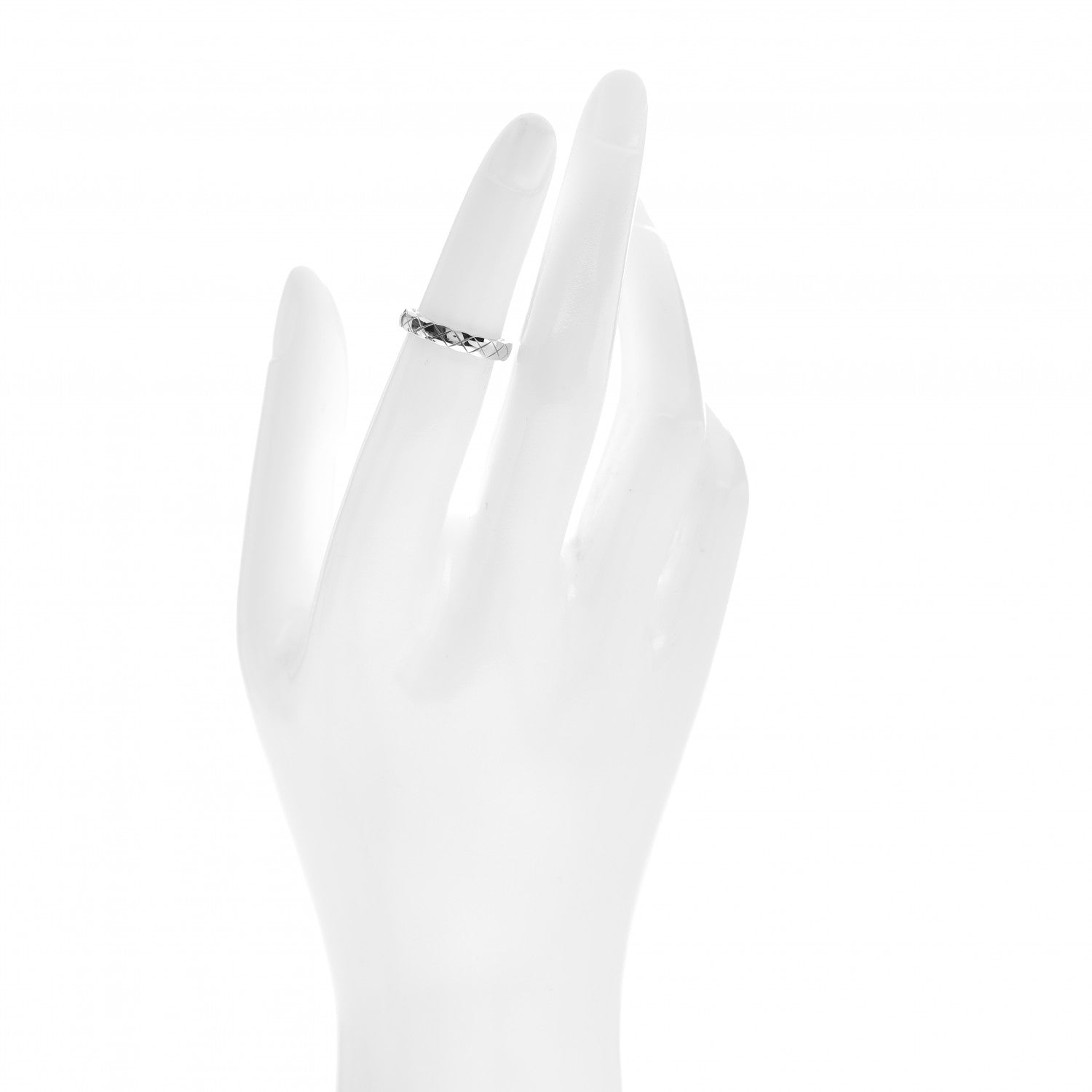 Chanel 18K White Gold Mini Coco Crush Ring 48 4.5 2 of 5