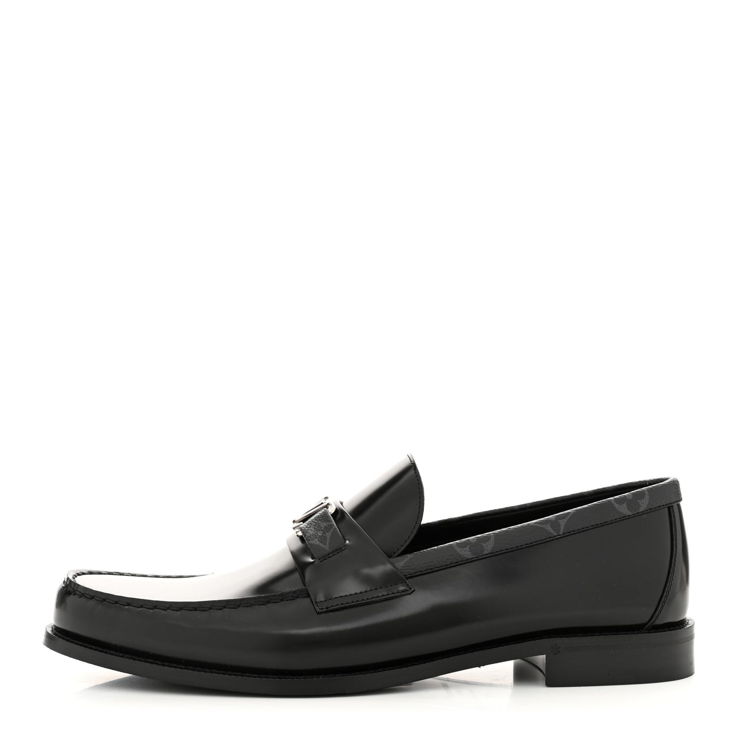 Calfskin Monogram Eclipse Mens Major Loafers 12 Black